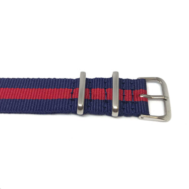 Classic Military Style Strap - Blue & Red Guards Regiment and Household Cavalry Colours